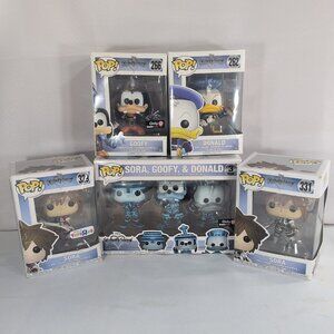 Funko Pop! Kingdon Hearts Disney 5 7 Lot Sora Goofy Donald Tron 266 262 331 329